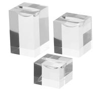 Healeved 3pcs Acrylic Ring Stand Ring Display Holder Prevent Jewelry Loss Hold of Different Sizes Desktop Home Showcase