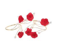 Healeved 3pcs Adjustable Floral Arm Cuff Bracelet for Women Hollow Metal Upper Arm Jewelry with Modern Openwork Design Breathable Summer Accessory Bold Statement Bangles for Casual and