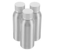 Healeved 3pcs Aluminum Travel Bottles - 100ml Makeup Jar With Screw Caps - Refillable Containers For Essential Oils/Perfumes Skincare