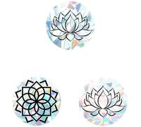 Healeved 3pcs Anti-Collision Static Cling Window Stickers for Glass Windows Pet Material Sunlight Catching Design Suitable