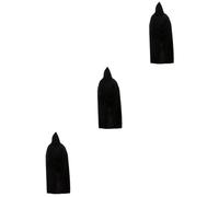 Healeved 3pcs Black Halloween Vampire Cloak for Cosplay Costume Party Long Hooded Cape for Witch Wizard Masquerade and Halloween Dress Up