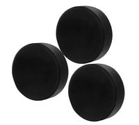 Healeved 3pcs Black Rubber Ice Hockey Pucks Training Equipment for Indoor and Outdoor Sports Practice Reusable Impact-resistant Hockey Supplies for Skill Development