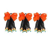 Healeved 3pcs Bow Braid Ponytail Extension Beads Stylish Cosplay Hair Accessory for Women Versatile Hairpiece for Daily Wear Parties and Dance No Bleed Vibrant Luster for Every Outfit
