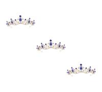 Healeved 3pcs Bridal Headband Rhinestone Tiara Crown Elegant Baroque Wedding Headpiece for Bride Girls for Banquets Birthdays Special Occasions Easy to Wear Stunning Hair Accessories