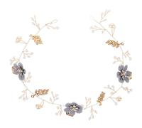 Healeved 3pcs Bride to Be Decorations Wedding Tiaras for Bride Rhinestone Flower Wreath Bridal Hair Accessories Flower Garland