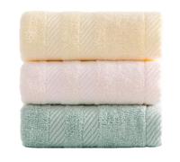 Healeved 3pcs Cartoon Fruit Embroidery Boys and Girls Face Towels Soft Bamboo Fiber Washcloths Absorbent Hand Towels for Newborns for Daily Use Easy Cleaning Pear Strawberry Avocado