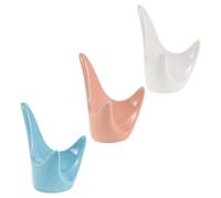 Healeved 3pcs Ceramic Ocarina Stand for Ocarinas Flute Musical Instrument Display Holder White Pink Blue Options