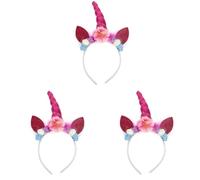 Healeved 3pcs Chic Unicorn Headband for Halloween Parties Soft Comfortable Hair Accessory Versatile Decor for Women for Costume Celebrations and Themed Events