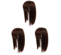 Healeved 3pcs Clip Topper Hair Piece for Thinning Hair Seamless Synthetic Wiglet for Women Natural Look Volume Light Brown Hairpiece for Daily Wear and Special Occasions