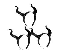 Healeved 3pcs Demon Costume Hairbands for Halloween Party Devil Headband Horns Head Demons Horns Costume Headband for Masquerade Headpiece