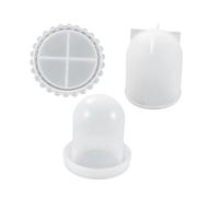 Healeved 3pcs DIY Crystal Epoxy Silicone Dice Box Mold Resin Casting Mold for Crafting Dice Cup and Preserved Flower Dome, Suitable for Jewelry Making and Resin Art