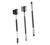 Healeved 3pcs Double-ended Eyebrow Brush and Eyelash Comb Dual-use Spiral Brush for Eyebrow Shaping and Natural-looking Lashes Compact Beauty Tool for Makeup The Go