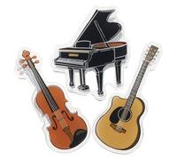 Healeved 3pcs Folder for Music Book Page Holder Clip Acrylic Material Piano Shape for Violin Sheet Reading for Piano and Guitar Music