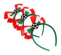 Healeved 3pcs Football Hair Bands Plastic Party Headbands Assorted Color Soccer Themed Accessories Add Fun to Sports-themed Party for Live Streams and Photoshoots