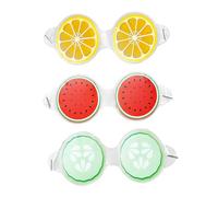 Healeved 3Pcs Fruit Pattern Cooling Eye Masks for Women Reusable Gel Ice Pads for Puffiness Dark Circles Headache Relief Portable Eye Care Cushions for Summer Beauty and Relaxation