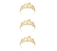 Healeved 3pcs Golden Snake Crown Bridal Hair Accessories Lightweight Alloy Wedding Tiara Headband for Women Bride Birthday Party and Elegant Wedding Occasions