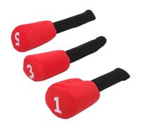 Healeved 3PCS Golf Club Headcovers Set for Driver Fairway Wood Putter Sturdy Multi-Color Wood Head Covers Protective Golf Club Sleeves