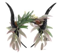 Healeved 3pcs Gothic Headband Halloween Cosplay Realistic Horn Headband Devil Horns for Women Antelope Gothic Hair Accessories