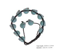 Healeved 3pcs Green Turquoise Halloween Skeleton Bracelet with Stone Skull Design Comfortable Skin Touch Mood Jewelry for Women Handmade Costume Accessory for Family and Friends