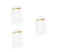 Healeved 3pcs Halloween Adult Arabic Hat Polyester Arabian Costume Accessory Unisex One for Party Cosplay and Masquerade Events