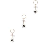 Healeved 3pcs Halloween Alloy Spider Bat Keychain Pendant Lightweight Lovely Key Ring for Party Favors Goodie Bag Fillers Accessories