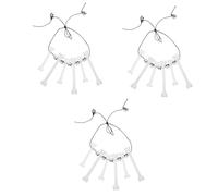 Healeved 3pcs Halloween Bone Necklace Lightweight Plastic Pendant Choker Unique Costume Accessory for Parties and Festivals Creative Halloween Jewelry for Women and Men