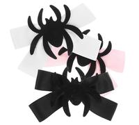 Healeved 3pcs Halloween Hair Clips for Women Featuring Spooky Spider Bow Design, Comfortable Fit, Easy to Use Metal and Cloth Hair Accessories for Themed Events and Costume Parties