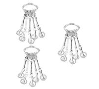 Healeved 3pcs Halloween Skull Hand Bracelet Gothic Alloy Skeleton Bangle for Women Durable Silver Wristband for Party Cosplay Hip Hop Street Dance Unique Horror Skeleton Jewelry Gift
