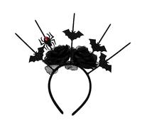 Healeved 3pcs Halloween Spider Headband Bat Spider Gothic Hair Accessories for Women for Halloween Party Cosplay Day Dead Festival Occasion
