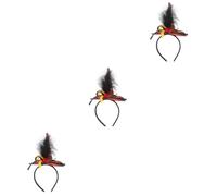 Healeved 3pcs Halloween Witch Hat Headband Cosplay Hair Band for Halloween Party Decorative Costume Accessory for Festival