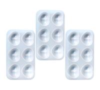 Healeved 3pcs Heart Shape Silicone Mold for DIY Crafts, Non-Stick and Easy to Remove, White Silicone Material for Handcrafts and Epoxy Resin Casting