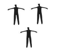 Healeved 3pcs High Elasticity Black Ninja Bodysuit Costume for Adults Stretchy Full Body Spandex Suit for Halloween Party and Stage Performance Authentic Cosplay Outfit for Roleplaying