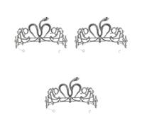 Healeved 3pcs Lightweight Alloy Snake Crown Headpiece with Rhinestones for Bride, Versatile Birthday and New Year Party Hair Accessory with Unique Vintage Design