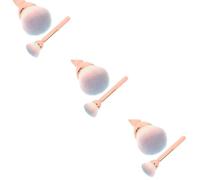 Healeved 3pcs Lightweight Makeup Brush for Loose Powder and Blush Convenient Nail Dust Remover Tool Portable Wear-resistant Handle for Makeup Application and Cleaning