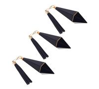 Healeved 3pcs Lip Gloss Tube Set Refillable Lip Balm Bottle with Tassel Deep Sapphire Blue Compact Travel Cosmetic Container for Home and On-the-go Use