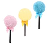 Healeved 3Pcs Lollipop Makeup Powder Puff with Plush Marshmallow Handle for Easy Application of Loose and Talcum Powder, Reusable Cosmetic Tool for Women’S Face and Body Use