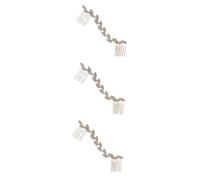 Healeved 3pcs Luxurious Bridal Hair Comb Clip Crystal Rhinestone Leaves Elegant Wedding Accessory for Bride and Bridesmaid for Parties and Special Occasions