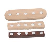 Healeved 3pcs Magnetic Acrylic Nail Holder Wooden Base Practice Stand for Beginners and Nail Artists for Manicure Training and Art Display