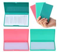 Healeved 3pcs Magnetic Needle Storage Case Sturdy Multi-Purpose Plastic Magnet Cross Stitch Sewing Organizer Assorted Colour Portable Needle Keeper
