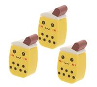Healeved 3pcs Milk Tea Cup Shaped Makeup Puff Powder Puff for Face Dry Wet Application and Cute Multi-use for Foundation Concealer