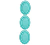 Healeved 3pcs Mini Silicone Makeup Brush Cleaner Pad Portable Folding Scrubbing Bowl for Easy Cleaning of Beauty Tools for Home and Salon Use