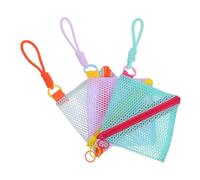 Healeved 3pcs Mini Zipper Mesh Bags Portable Small Makeup Pouch for Lipstick Cosmetics Coin Keys Credit Cards Transparent Travel Organizer Portable Storage Pouches