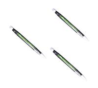 Healeved 3pcs Nail Art Pen Brushes Set Silicone Dual-ended Design for Detailed Decoration Soft Acrylic Handle for Manicure and Salon Use Green