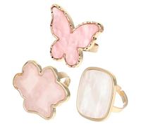 Healeved 3pcs Nail Display Plates Resin Marble Mixing Palettes Manicure Paint Trays with Butterfly, Square, and Flower Shapes for Nail Art Color Blending and DIY Polish Mixing