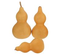 Healeved 3Pcs Natural Gourd Decor Set Gourd Shape Ornament with Khaki Finish Crafted from Natural Material for Office and Birthday
