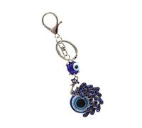 Healeved 3pcs Peacock Evil Eye Keyring Pendant Durable Bag Charm Decorative Hanging Ornament for Keys and Bags Stylish Protective Accessory
