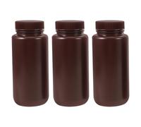 Healeved 3pcs Plastic Storage Bottles with Secure Lids PP Empty Containers for Chemical Samples Reagents and Household Kitchen Use