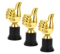 Healeved 3pcs Plastic Thumb Trophy Set for - Basketball, Football Dance Competition Awards - Participation Prize Cups for Sports Day and Party Rewards