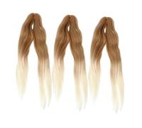 Healeved 3Pcs Pre Stretched Synthetic Braiding Hair Extensions for Wigs Long Afro Style Twisting Hair Natural Look Easy Use for Womens Braids and Hairstyles