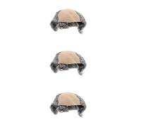 Healeved 3pcs Realistic Bald Wig with Side Hair for Men, Short Straight Synthetic Hairpiece, Comfortable to Wear and Easy Styling, for Halloween Costume Party and Scientist Cosplay